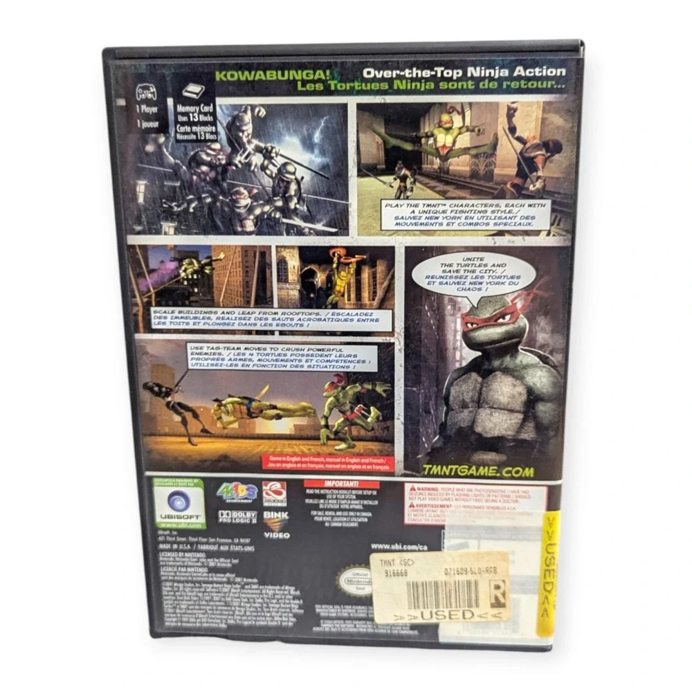 TMNT‎ Teenage Mutant Ninja Turtles Nintendo GameCube CIB 2007 Ubisoft